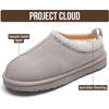 image:imageProject Cloud 100 Genuine Leather Shearling Slippers for Women Nerita  Australian Fur Lining Memory Foam Insole Non Slip EVA Sole Fuzzy Plush House Shoes Warm Cozy Indoor Footwear Everyday ComfortGrey Mono Suede