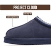 image:imageProject Cloud 100 Genuine Leather Shearling Slippers for Women Nerita  Australian Fur Lining Memory Foam Insole Non Slip EVA Sole Fuzzy Plush House Shoes Warm Cozy Indoor Footwear Everyday ComfortNavy Suede