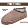 image:imageProject Cloud 100 Genuine Leather Shearling Slippers for Women Nerita  Australian Fur Lining Memory Foam Insole Non Slip EVA Sole Fuzzy Plush House Shoes Warm Cozy Indoor Footwear Everyday ComfortTaupe