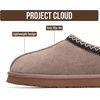 image:imageProject Cloud 100 Genuine Leather Shearling Slippers for Women Nerita  Australian Fur Lining Memory Foam Insole Non Slip EVA Sole Fuzzy Plush House Shoes Warm Cozy Indoor Footwear Everyday ComfortTaupe