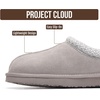 image:imageProject Cloud 100 Genuine Leather Shearling Slippers for Women Nerita  Australian Fur Lining Memory Foam Insole Non Slip EVA Sole Fuzzy Plush House Shoes Warm Cozy Indoor Footwear Everyday ComfortGrey Mono Suede