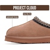 image:imageProject Cloud 100 Genuine Leather Shearling Slippers for Women Nerita  Australian Fur Lining Memory Foam Insole Non Slip EVA Sole Fuzzy Plush House Shoes Warm Cozy Indoor Footwear Everyday ComfortCamel Mono Suede