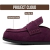 image:imageProject Cloud 100 Genuine Leather Slip On Womens Clogs 2026 Foamy  Plush amp Soft Insole with Arch Support for Comfort Non Slip Mules amp Clogs for Women Footwear Water Resistant Women ShoesEggplant Suede