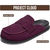 image:imageProject Cloud 100 Genuine Leather Slip On Womens Clogs 2026 Foamy  Plush amp Soft Insole with Arch Support for Comfort Non Slip Mules amp Clogs for Women Footwear Water Resistant Women ShoesEggplant Suede