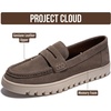 image:imageProject Cloud 100 Genuine Leather SlipOn Loafers for Women Filide1  Memory Foam Insole Lightweight Womens Loafers  NonSlip Moccasins Comfortable Casual Footwear  Comfortable Loafers WomenMushroom Suede