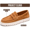 image:imageProject Cloud 100 Genuine Leather SlipOn Loafers for Women Filide1  Memory Foam Insole Lightweight Womens Loafers  NonSlip Moccasins Comfortable Casual Footwear  Comfortable Loafers WomenWhiskey