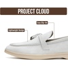 image:imageProject Cloud 100 Genuine Leather Slipon Casual Loafers for Women Iris  Memory Foam Insole Lightweight Womens Loafers  NonSlip Moccasins Comfortable Casual Footwear  Comfortable Loafers WomenLight Grey Suede