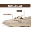 image:imageProject Cloud 100 Genuine Leather Slipon Casual Loafers for Women Iris  Memory Foam Insole Lightweight Womens Loafers  NonSlip Moccasins Comfortable Casual Footwear  Comfortable Loafers WomenLight Sand Suede