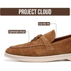 image:imageProject Cloud 100 Genuine Leather Slipon Casual Loafers for Women Iris  Memory Foam Insole Lightweight Womens Loafers  NonSlip Moccasins Comfortable Casual Footwear  Comfortable Loafers WomenBrown Suede