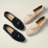 image:imageProject Cloud 100 Genuine Leather Slipon Casual Loafers for Women Iris  Memory Foam Insole Lightweight Womens Loafers  NonSlip Moccasins Comfortable Casual Footwear  Comfortable Loafers WomenLight Sand Suede