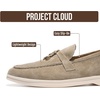 image:imageProject Cloud 100 Genuine Leather Slipon Casual Loafers for Women Iris  Memory Foam Insole Lightweight Womens Loafers  NonSlip Moccasins Comfortable Casual Footwear  Comfortable Loafers WomenDark Taupe Suede