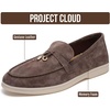 image:imageProject Cloud 100 Genuine Leather Slipon Casual Loafers for Women Iris  Memory Foam Insole Lightweight Womens Loafers  NonSlip Moccasins Comfortable Casual Footwear  Comfortable Loafers WomenChocolate Suede