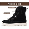 image:imageProject Cloud 100 Genuine Leather Womens Snow Boots Waterproof Leonora  100 Genuine Leather Waterproof Memory Foam Insole NonSlip Sole Lightweight Outdoor Winter Shoes for WomenBlack