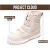 image:imageProject Cloud 100 Genuine Leather Womens Snow Boots Waterproof Leonora  100 Genuine Leather Waterproof Memory Foam Insole NonSlip Sole Lightweight Outdoor Winter Shoes for WomenPink