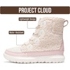 image:imageProject Cloud 100 Genuine Leather Womens Snow Boots Waterproof Leonora  100 Genuine Leather Waterproof Memory Foam Insole NonSlip Sole Lightweight Outdoor Winter Shoes for WomenPink