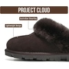 image:imageProject Cloud 100 Genuine Leather amp Australian Shearling Slippers for Women  Cozy Memory Foam Womens Slippers Hedy Bitter Chocolate Suede9M
