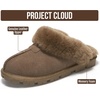 image:imageProject Cloud 100 Genuine Leather amp Australian Shearling Slippers for Women  Cozy Memory Foam Womens Slippers Hedy Mushroom Suede65M