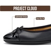 image:imageProject Cloud Ballet Flats for Women  NonSlip Womens Flats  Durable Genuine Leather Insole and Lightweight Design with Comfortable Memory Foam Flats for Everyday WearBlack Combo  Ashley