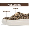 image:imageProject Cloud Canvas Platform Loafers for Women Boat Shoes for Women Dana  Canvas Womens Sneakers with High Density SmartFoam Insole Womens Shoes  Lightweight Womens Sneakers Women FootwearLeopard Print Twill