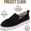 image:imageProject Cloud Genuine Leather Loafers for Women  Memory Foam Womens Shoes  Non Slip Spring Loafers Flexible Sole  Fashion Shoes for Women 2026 FilideBlack