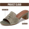 image:imageProject Cloud Genuine Leather Womens Heels Dress Sandals amp Slides Monaco  Memory Foam Insole Lightweight Slides for Women  NonSlip Outsole Casual Footwear Summer Sandals  Designer SandalsMatcha Suede