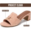 image:imageProject Cloud Genuine Leather Womens Heels Dress Sandals amp Slides Monaco  Memory Foam Insole Lightweight Slides for Women  NonSlip Outsole Casual Footwear Summer Sandals  Designer SandalsCherry Blossom Suede
