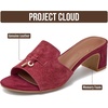 image:imageProject Cloud Genuine Leather Womens Heels Dress Sandals amp Slides Monaco  Memory Foam Insole Lightweight Slides for Women  NonSlip Outsole Casual Footwear Summer Sandals  Designer SandalsSangrias Suede