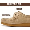 image:imageProject Cloud Genuine Leather Womens Oxford Shoes with Memory Foam Wally  Lightweight Anti Slip Sole Lace Up Loafers for Women Casual Footwear Comfortable Office Business Everyday Travel All Day WearWheat