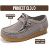 image:imageProject Cloud Genuine Leather Womens Oxford Shoes with Memory Foam Wally  Lightweight Anti Slip Sole Lace Up Loafers for Women Casual Footwear Comfortable Office Business Everyday Travel All Day WearGrey