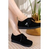 image:imageProject Cloud Genuine Leather Womens Oxford Shoes with Memory Foam Wally  Lightweight Anti Slip Sole Lace Up Loafers for Women Casual Footwear Comfortable Office Business Everyday Travel All Day WearBlack
