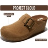 image:imageProject Cloud Genuine Suede Platform Clogs for Women  Womens Mules Fiona  Non Slip Platform Womens Clogs Soft Insole Heeled Clogs amp Mules for Women  Wedge Sandals Women Footwear Heeled Womens ShoesSand Suede