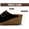 image:imageProject Cloud Genuine Suede Platform Clogs for Women  Womens Mules Fiona  Non Slip Platform Womens Clogs Soft Insole Heeled Clogs amp Mules for Women  Wedge Sandals Women Footwear Heeled Womens ShoesBlack Suede
