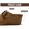 image:imageProject Cloud Genuine Suede Platform Clogs for Women  Womens Mules Fiona  Non Slip Platform Womens Clogs Soft Insole Heeled Clogs amp Mules for Women  Wedge Sandals Women Footwear Heeled Womens ShoesSand Suede