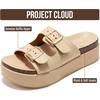 image:imageProject Cloud Lightweight Platform Wedge Sandals for Women 2026 Softy  Plush amp Soft Insole Wedge Sandals for Women 2Strap Platform Sandals Women NonSlip and WaterResistant Womens SandalsBeige Raffia