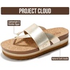 image:imageProject Cloud Lightweight Womens Non Slip Casual Beach Sandals for Women  Plush Insole Women Sandals Shoes for Women Footwear Trendy Summer Everyday Fashion Travel amp Vacation Easy Wear Warm WeatherRaft  Gold Thong