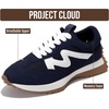 image:imageProject Cloud Lighweight Trendy Lace Up Fashion Sneakers for Women Lecco  Memory Foam Insole for Comfortability NonSlip Casual Ladies Shoes for Women Sneakers Lightweight Laceup Womens ShoesNavy