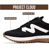 image:imageProject Cloud Lighweight Trendy Lace Up Fashion Sneakers for Women Lecco  Memory Foam Insole for Comfortability NonSlip Casual Ladies Shoes for Women Sneakers Lightweight Laceup Womens ShoesBlack Mesh