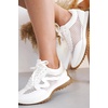 image:imageProject Cloud Lighweight Trendy Lace Up Fashion Sneakers for Women Lecco  Memory Foam Insole for Comfortability NonSlip Casual Ladies Shoes for Women Sneakers Lightweight Laceup Womens ShoesWhite Mesh