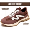 image:imageProject Cloud Lighweight Trendy Lace Up Fashion Sneakers for Women Lecco  Memory Foam Insole for Comfortability NonSlip Casual Ladies Shoes for Women Sneakers Lightweight Laceup Womens ShoesTerracotta