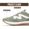 image:imageProject Cloud Lighweight Trendy Lace Up Fashion Sneakers for Women Lecco  Memory Foam Insole for Comfortability NonSlip Casual Ladies Shoes for Women Sneakers Lightweight Laceup Womens ShoesOlive