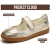 image:imageProject Cloud Mary Jane Shoes Women  Casual Trendy Womens Shoes Summer  Fasionable Womens Sneakers w Memory Foam Insole  NonSlip Shoes for Women Lightweight Mary Janes Flats for Women FootwearLight Gold