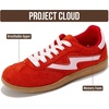 image:imageProject Cloud NonSlip Fashion Sneakers for Women LaceUp Shoes  Memory Foam Insole Trendy Womens Footwear  Comfortable Casual Womens Sneakers  Stylish Shoes Women Breathable FootwearRed Microsuede