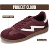 image:imageProject Cloud NonSlip Fashion Sneakers for Women LaceUp Shoes  Memory Foam Insole Trendy Womens Footwear  Comfortable Casual Womens Sneakers  Stylish Shoes Women Breathable FootwearBurgundy