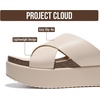 image:imageProject Cloud Platform Sandals Women  Wedge Sandals for Women 2026 Silly  Womens Sandals Comfortable with Soft amp Plush Insole  Non Slip Beach Essentials Womens Slide  Stylish Women FootwearNude Leather