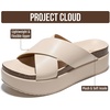 image:imageProject Cloud Platform Sandals Women  Wedge Sandals for Women 2026 Silly  Womens Sandals Comfortable with Soft amp Plush Insole  Non Slip Beach Essentials Womens Slide  Stylish Women FootwearNude Leather