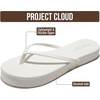 image:imageProject Cloud Platform Sandals Women Memory Foam Flip Flops ELEVATION  Durable and Lightweight NonSlip Sole Summer Thong Sandals  Platform Flip Flops for Women Everyday Comfort DailyWhite