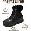 image:imageProject Cloud Snow Boots for Women Waterproof Genuine Leather 25 Platform Wedge Boots  Memory Foam Fur Boots Winters Boots for Women NonSlip Rain Boots Womens Snow Boots LydiaBlack