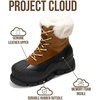 image:imageProject Cloud Snow Boots for Women Waterproof Genuine Leather 25 Platform Wedge Boots  Memory Foam Fur Boots Winters Boots for Women NonSlip Rain Boots Womens Snow Boots LydiaBrown