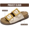 image:imageProject Cloud Trendy Adjustable Sandals amp Slides for Women with Soft Insole  Non Slip Outsole Womens Footwear Comfortable Womens Sandals  Summer Sandals for Women  Womens Slides with Plush InsoleSharl 1  Beige