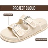 image:imageProject Cloud Trendy Adjustable Sandals amp Slides for Women with Soft Insole  Non Slip Outsole Womens Footwear Comfortable Womens Sandals  Summer Sandals for Women  Womens Slides with Plush InsoleSharl 2  Offwhite Raffia